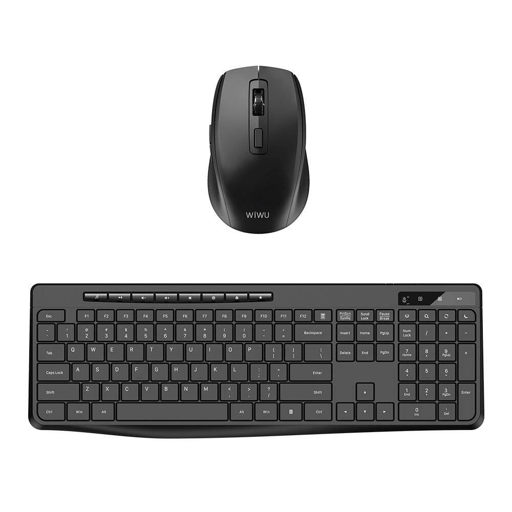 WiWU KM-01 – Wireless Keyboard and Mouse Combo, Slim Design, Silent Keys, 2.4GHz USB Receiver