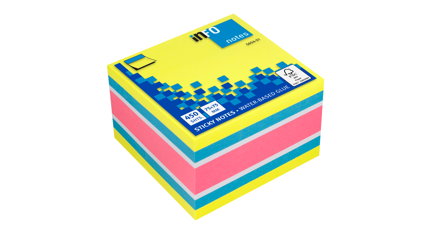 Sticky Note Cubes Info 7.5 x 7.5 Art.No. 5654-51