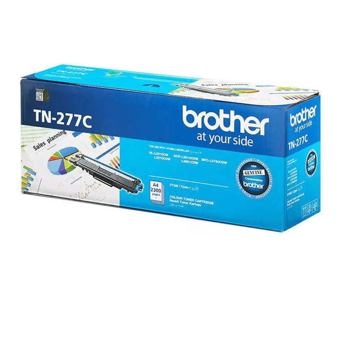 Brother TN-277 Cyan Original Toner – Genuine Brother High-Quality Printing