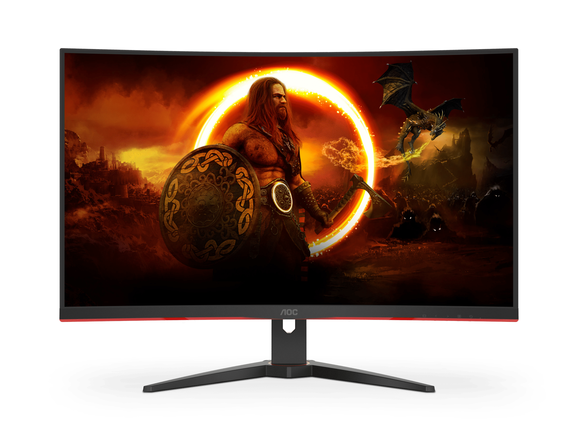 AOC C32G2ZE – 31.5″ Curved FHD Gaming Monitor, 240 Hz, 0.5 ms, Adaptive Sync, VA Panel
