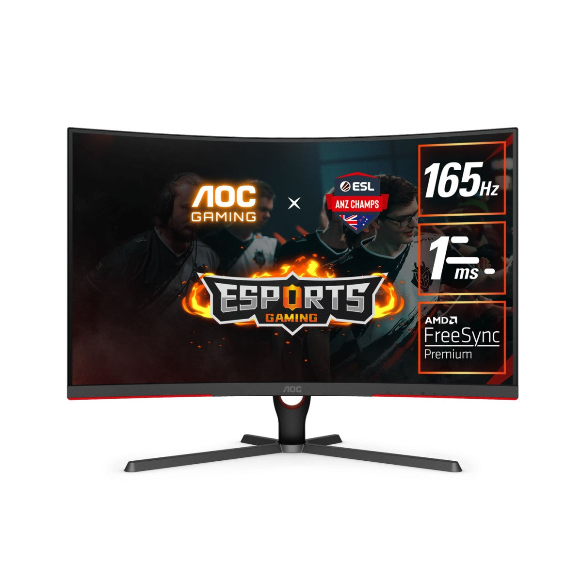 AOC CQ32G3SE – 31.5″ Curved QHD Gaming Monitor, 165 Hz, 1 ms, FreeSync Premium