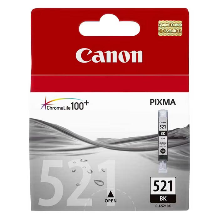 Canon CLI-521BK Black Original Ink Cartridge (2933B001AA) – Genuine Canon Ink