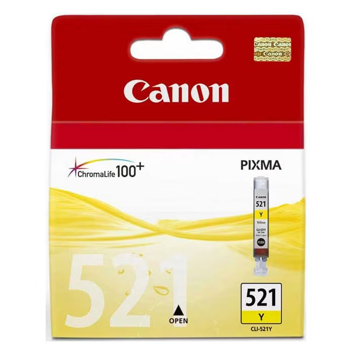 Canon CLI-521Y Yellow Original Ink Cartridge (2936B001AA) – Genuine Canon Ink