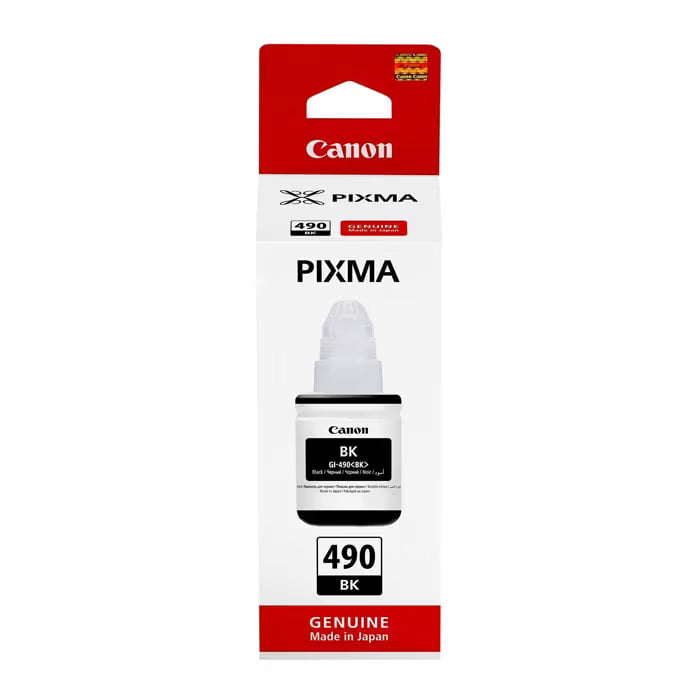 Canon GI-490BK Black Original Ink Cartridge Bottle (0663C001) – Genuine Canon Ink