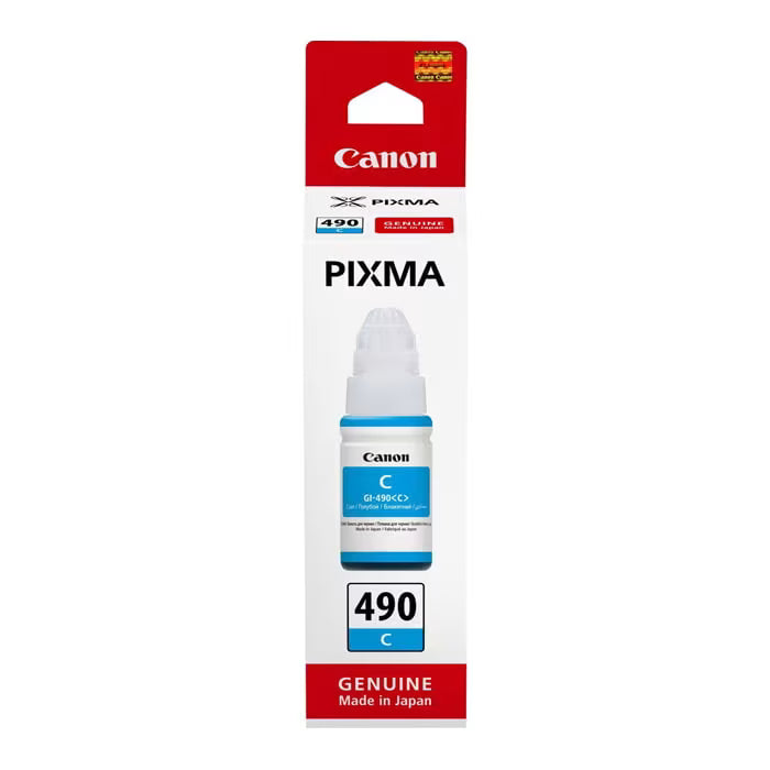 Canon GI-490C Cyan Original Ink Cartridge Bottle (0664C001) – Genuine Canon Ink