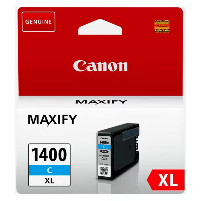 Canon PGI-1400XL Cyan Original Ink Cartridge – High Yield Genuine Canon Ink