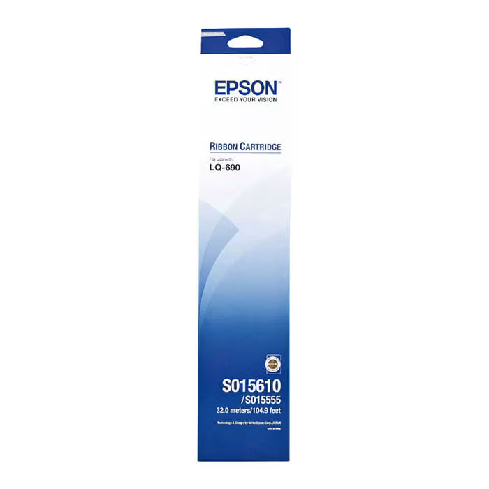 Epson LQ-690 Black Original Ribbon Cartridge (C13S015610) – Genuine Epson Ribbon