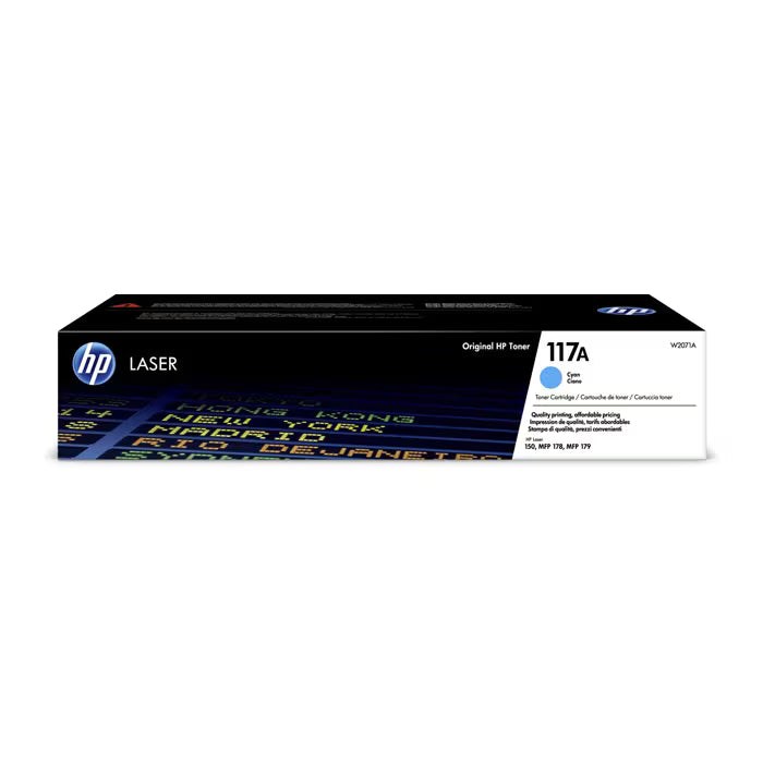 HP 117A Cyan Original Toner Cartridge (W2071A) – Genuine HP Toner