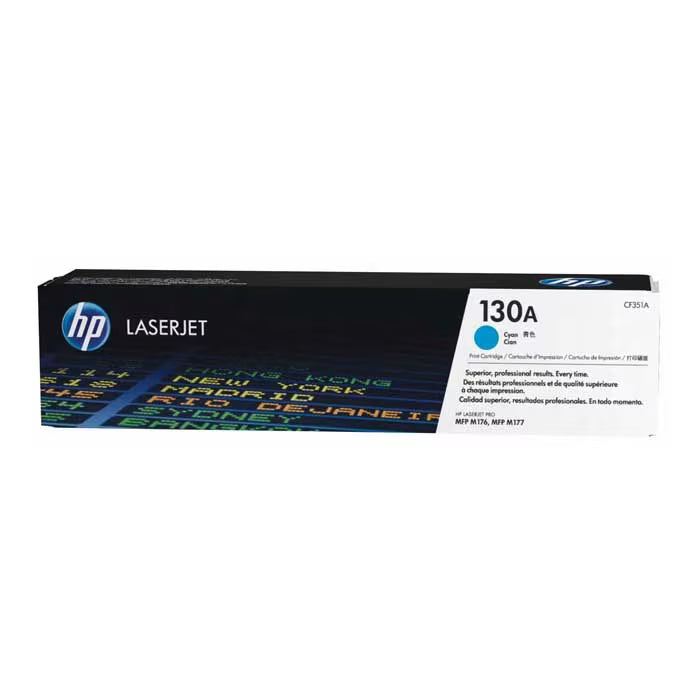 HP 130A Cyan Original Toner Cartridge (CF351A) – Genuine HP Toner