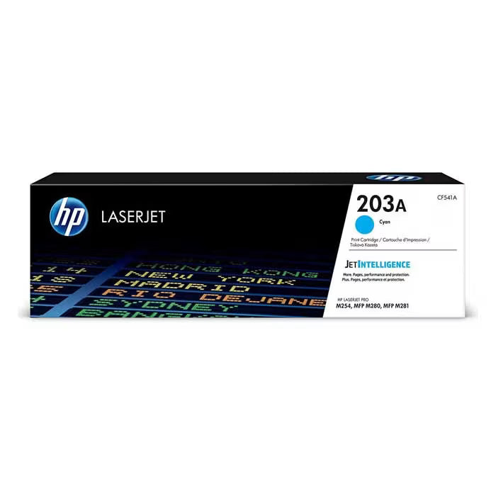 HP 203A Cyan Original Toner Cartridge (CF541A) – Genuine HP Toner