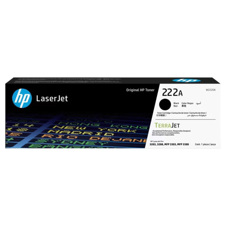 HP 222A Black Original Toner Cartridge (W2220A) – High Quality Printing