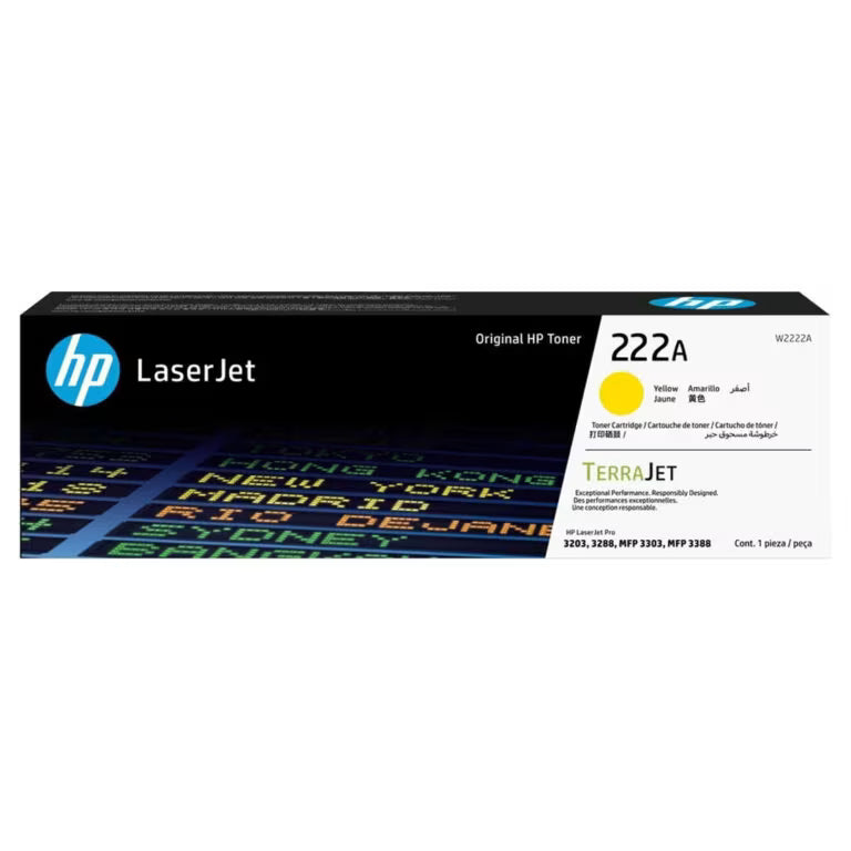 HP 222A Yellow Original Toner Cartridge (W2222A) – High Quality Printing