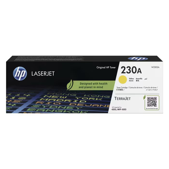 HP 230A Yellow Original Toner Cartridge (W2302A) – Genuine HP Printing