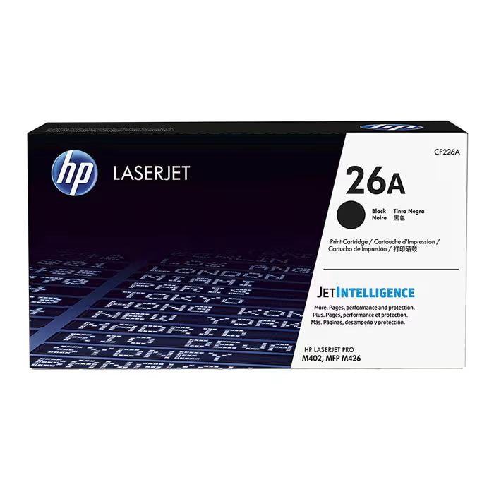 HP 26A Black Original Toner Cartridge (CF226A) – Genuine HP LaserJet Toner