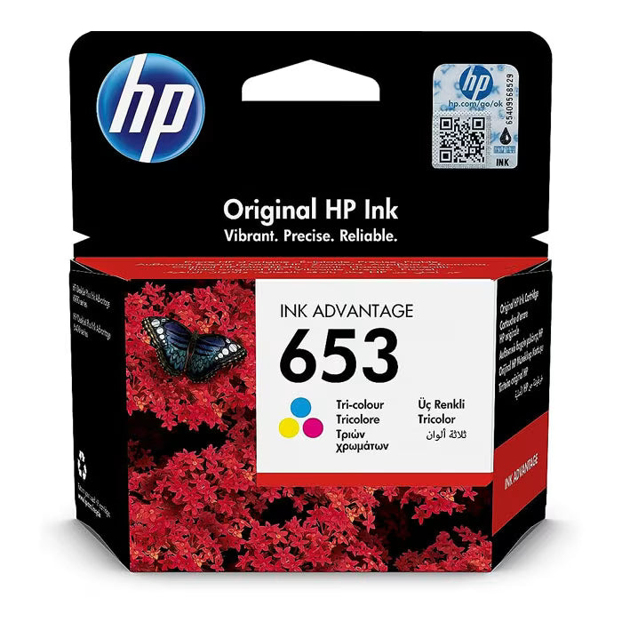 HP 653 Tri-color Original Ink Cartridge (3YM74AE) – Genuine HP Ink