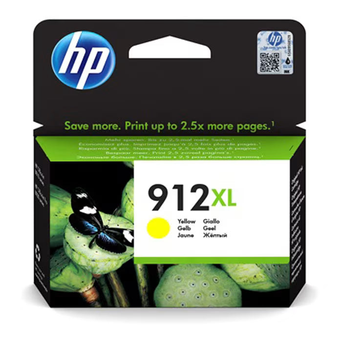 HP 912XL Yellow Original Ink Cartridge (3YL83AE) – High Yield Genuine HP Ink