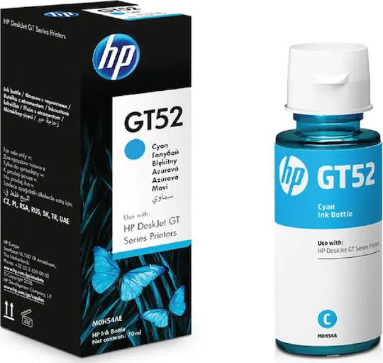 HP GT52 Cyan Original Ink Cartridge Bottle (M0H54AE) – Genuine HP Ink