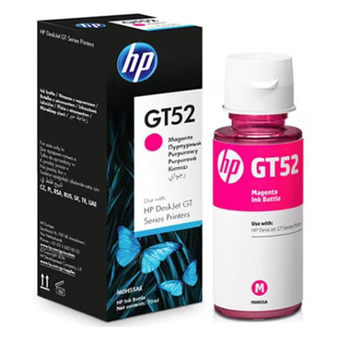 HP GT52 Magenta Original Ink Cartridge Bottle (M0H55AE) – Genuine HP Ink