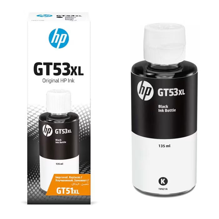HP GT53XL Black Original Ink Cartridge Bottle (1VV21AE) 135ml – Genuine HP Ink
