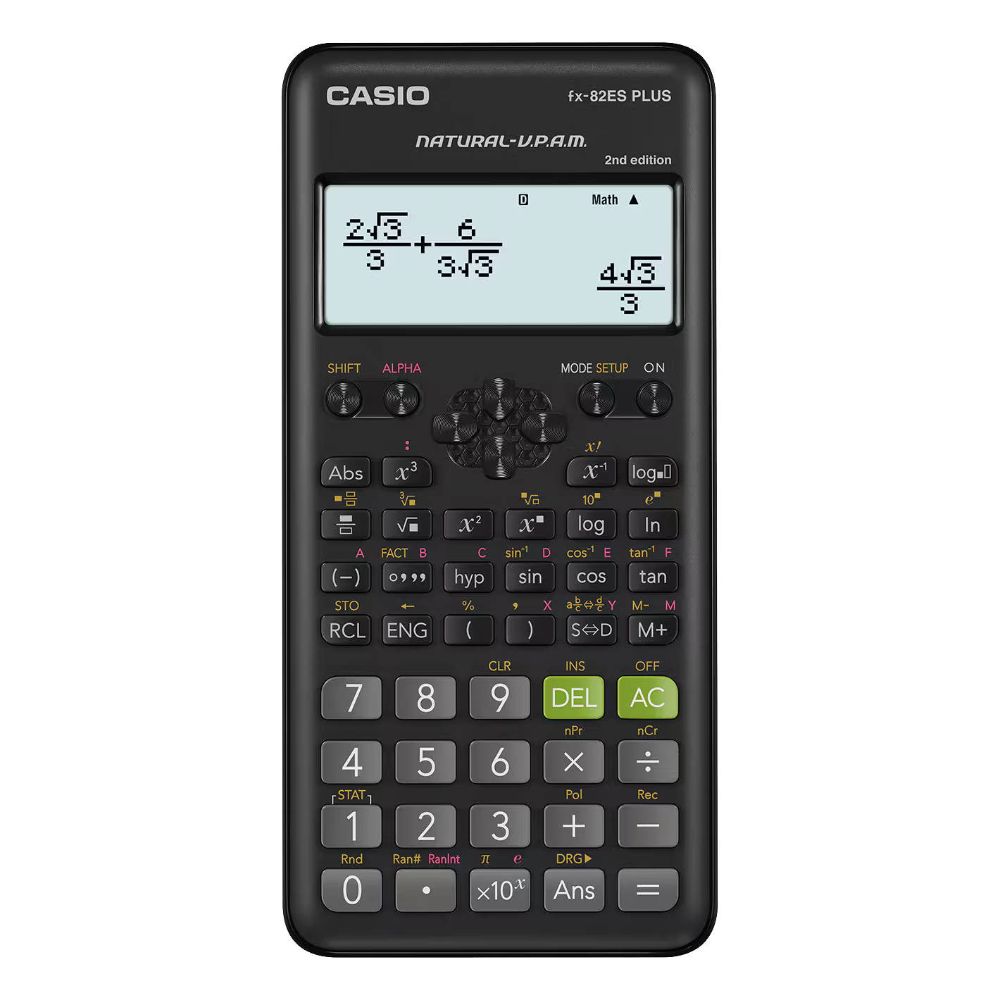 Casio FX-82ES Plus 2 Scientific Calculator – 252 Functions, Natural Display, Solar & Battery