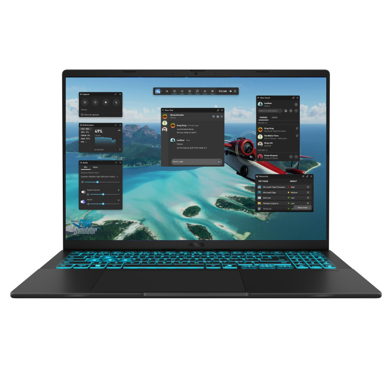Gaming Laptop ASUS V16 (2025) Elevate Gaming & Creativity Intel® Core™ 7 Processor 240H Up to 5.2 GHz NVIDI GeForce RTX™ 5060 8GB GDDR7 16.0-inch FHD+ 144Hz - Matte Black