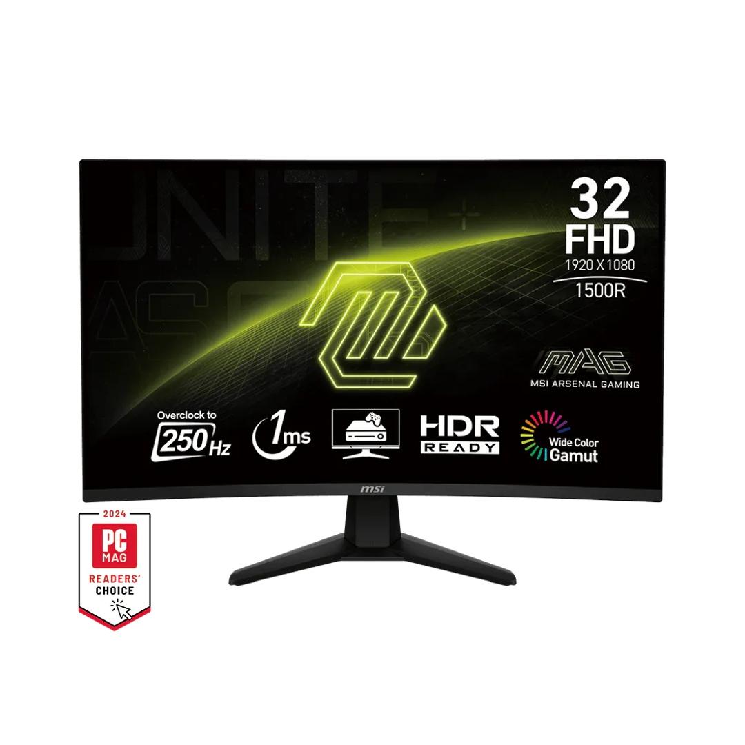 MSI MAG 32C6X 31.5" Curved Gaming Monitor – FHD VA, 250Hz, 1ms MPRT, 1500R, Adaptive Sync, HDR Ready