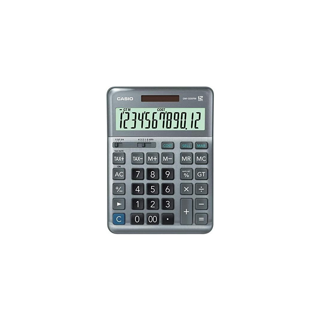 Casio DM-1200FM 12-Digit Desktop Calculator with Metal Faceplate