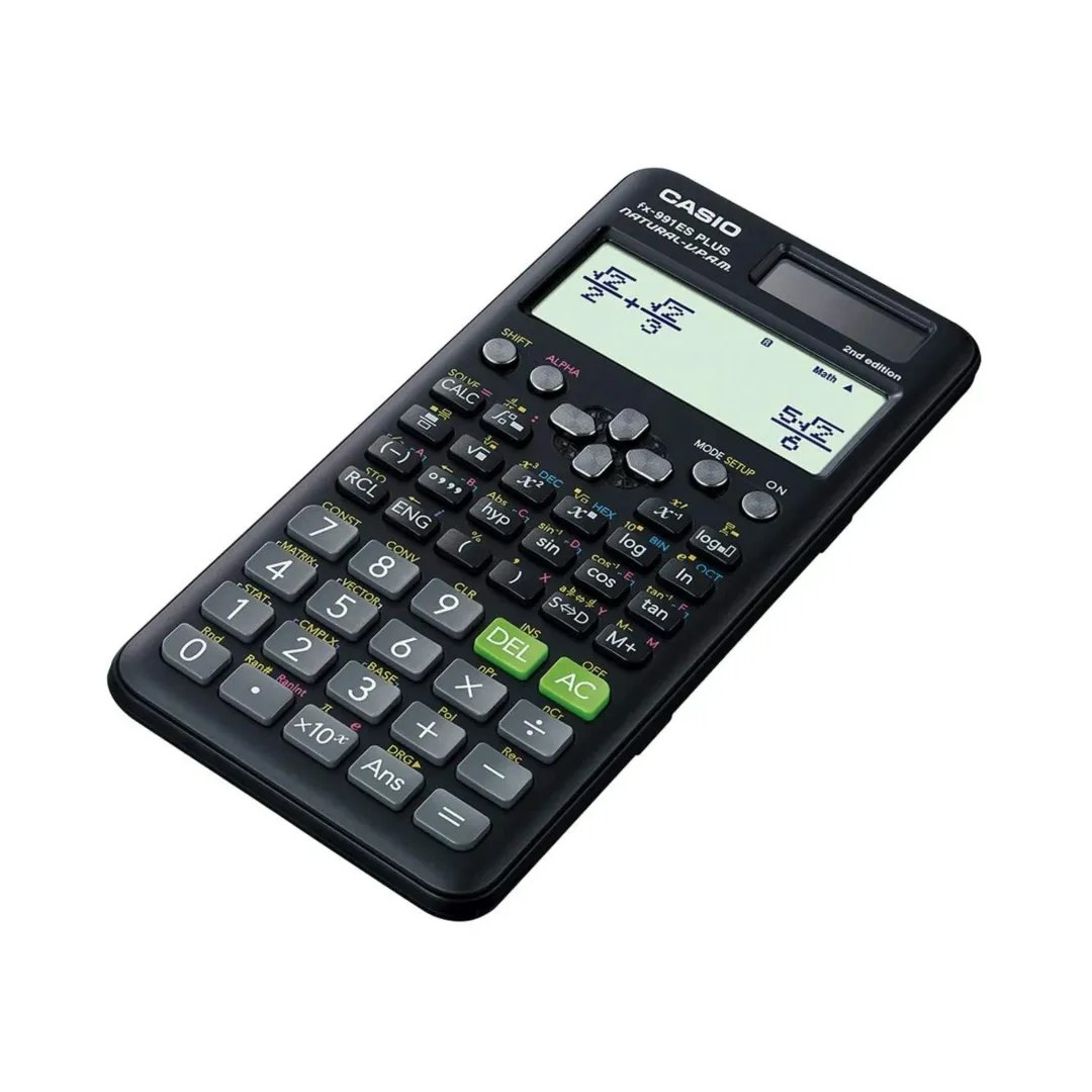 Casio fx-991ES Plus 2nd Edition Scientific Calculator, 417 Functions, Natural Textbook Display, Solar & Battery