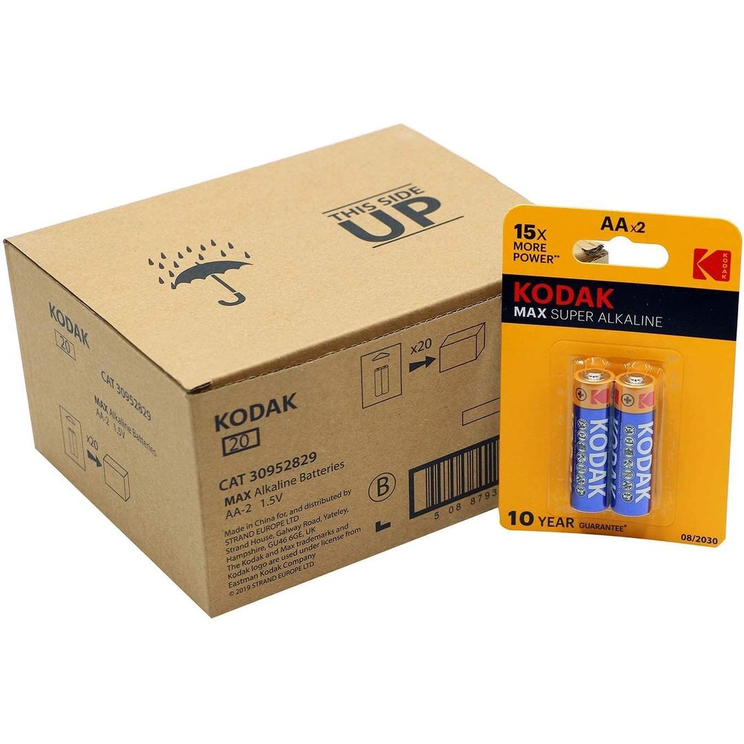 KODAK AA Max Super Alkaline 1.5v Batteries (2 Pack)