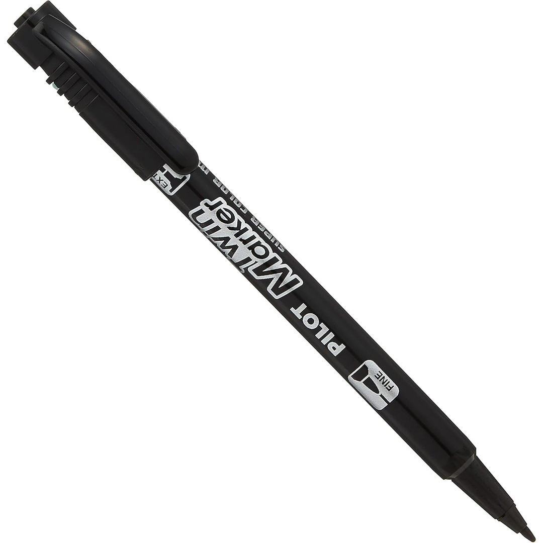 Pilot SCA-TM Twin Marker, Fine & Extra Fine, Black, Xylene-Free