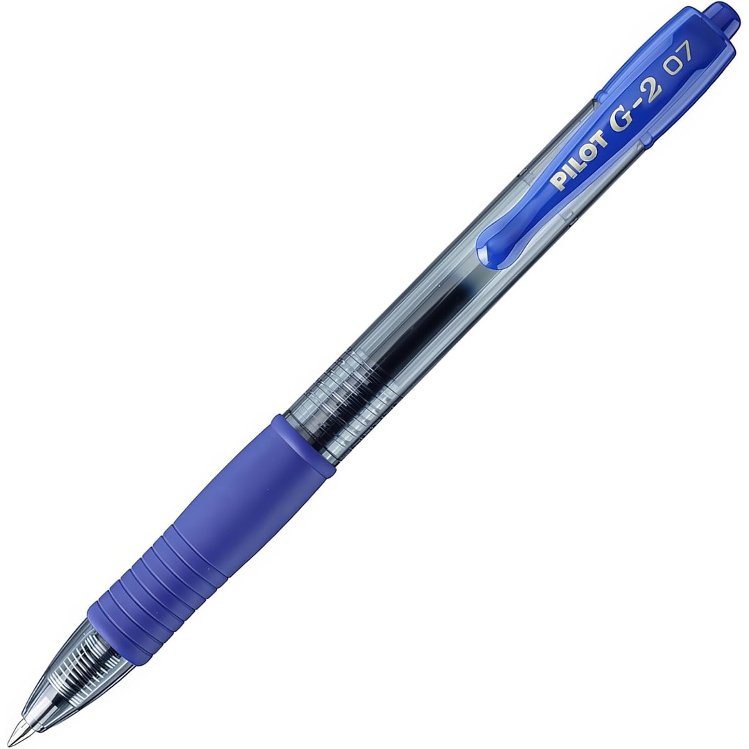 Pilot G-2 07 Retractable Gel Pen, 0.7mm Fine, Blue Ink