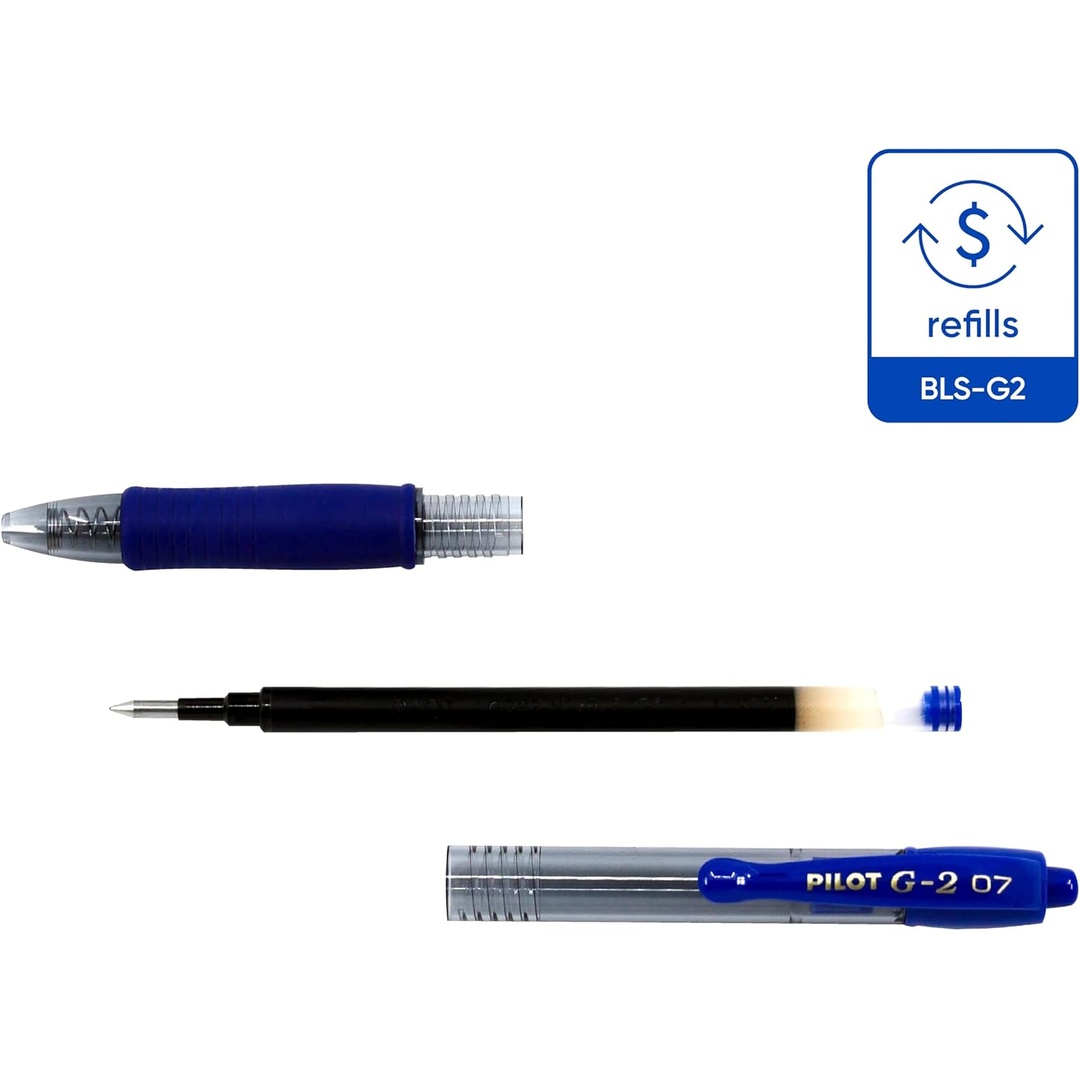 Pilot G-2 07 Retractable Gel Pen, 0.7mm Fine, Blue Ink
