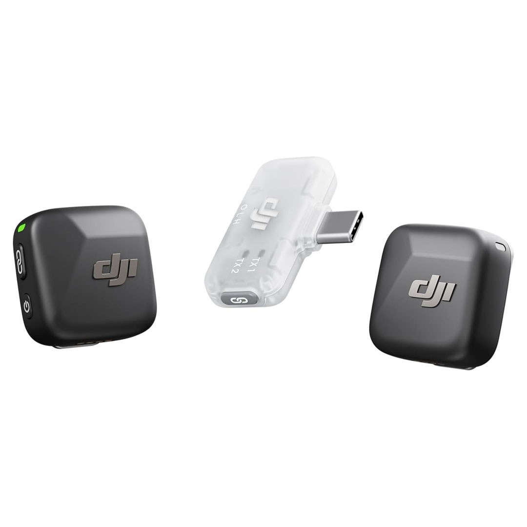 DJI Mic Mini Wireless Lavalier Microphone (2 TX + 1 RX) – White