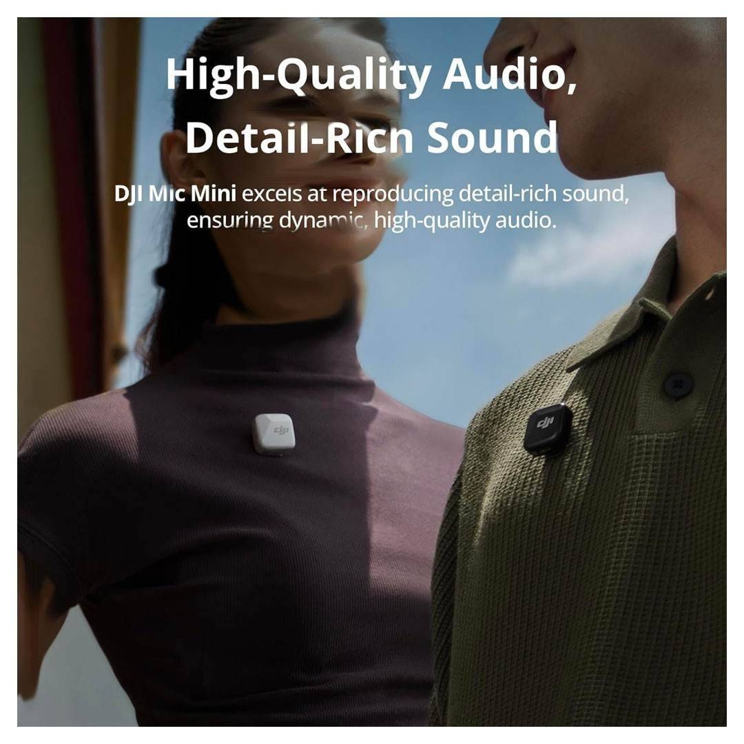 DJI Mic Mini Wireless Lavalier Microphone (2 TX + 1 RX) – White