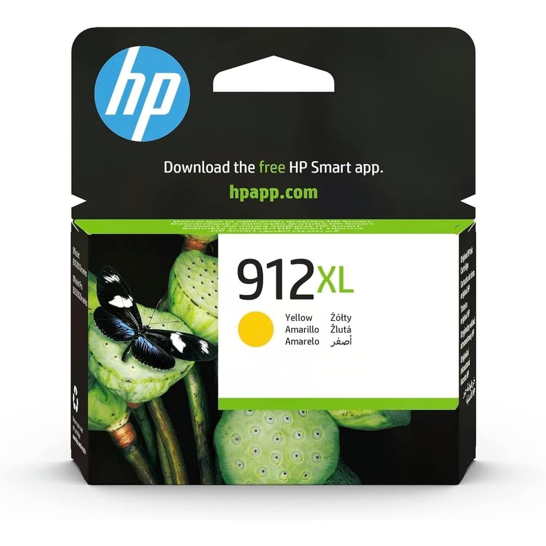 HP 912XL Yellow Original Ink Cartridge (3YL83AE) – High Yield Genuine HP Ink