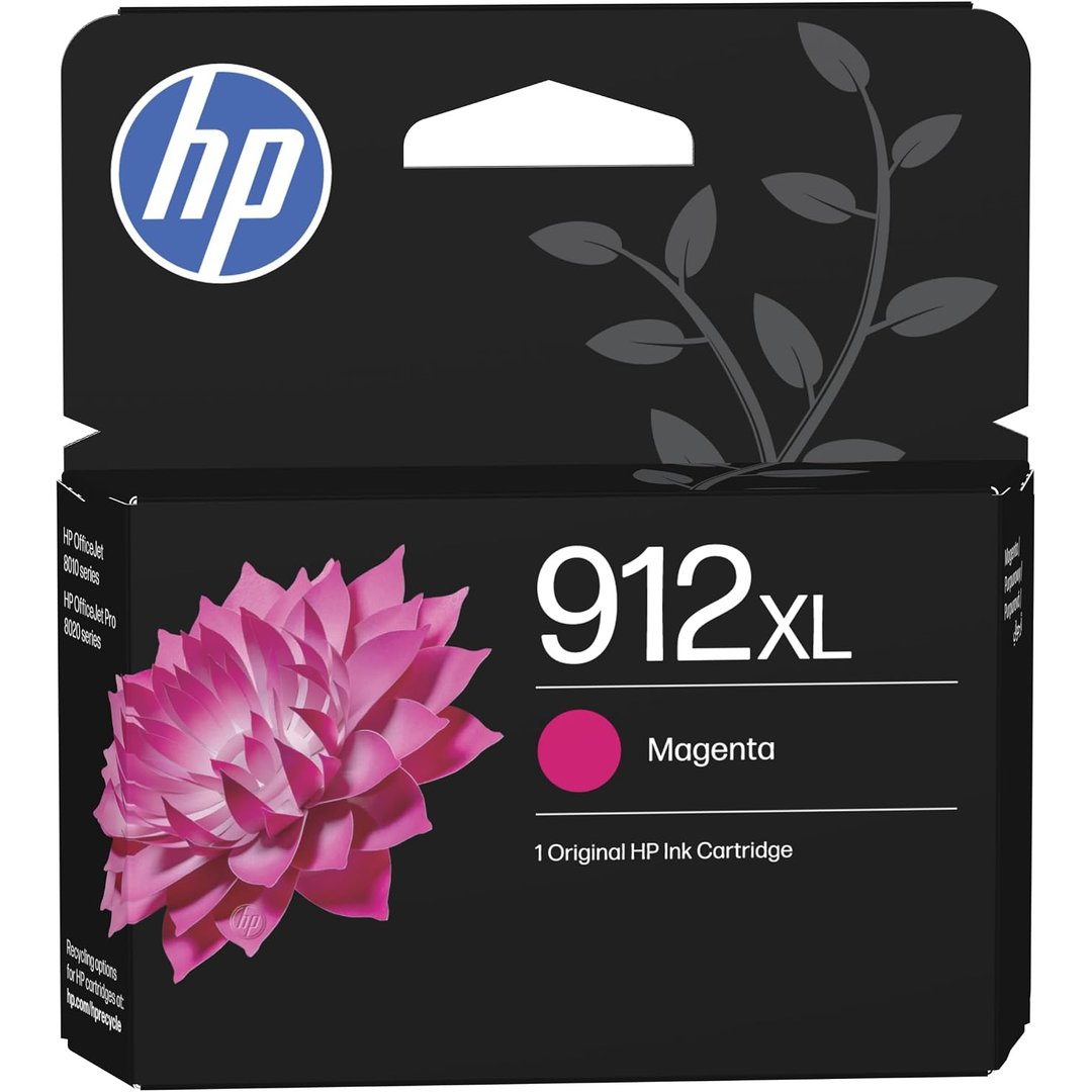 HP 912XL Magenta Original Ink Cartridge (3YL82AE) – High Yield Genuine HP Ink