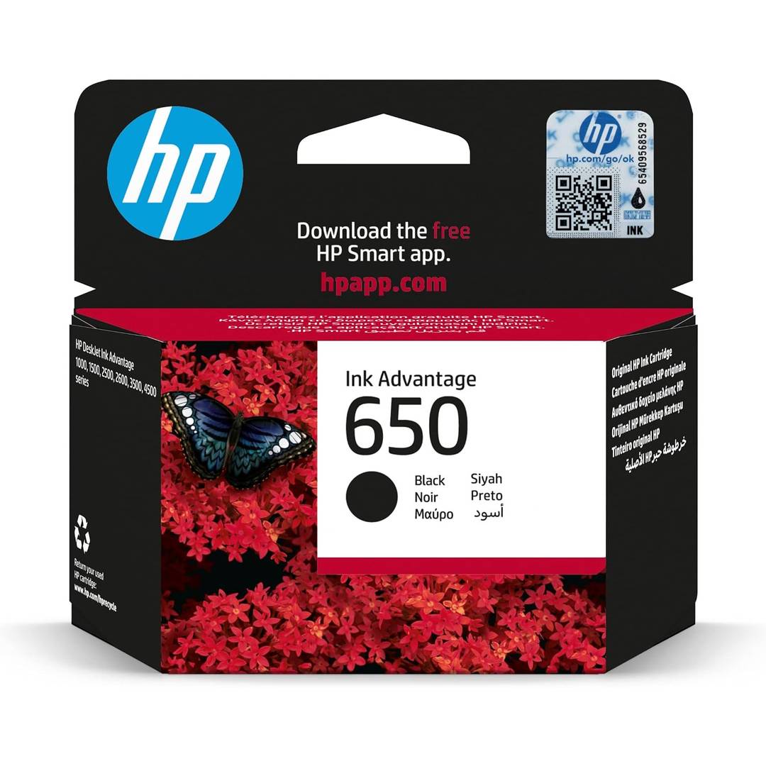 HP 650 Black Original Ink Cartridge Advantage (CZ101AE) – Genuine HP Ink
