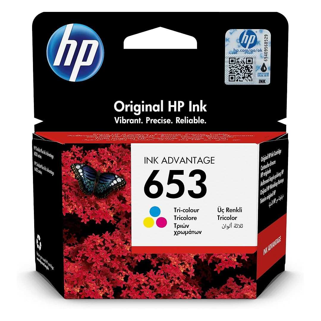 HP 653 Tri-color Original Ink Cartridge (3YM74AE) – Genuine HP Ink