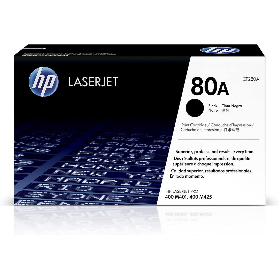 HP 80A Black Original Toner Cartridge (CF280A) – Genuine HP Toner