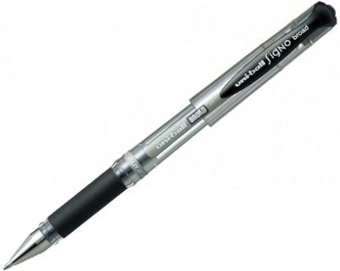 Uni-ball Signo Broad UM-153 Gel Pen – 1.0mm Broad Tip, Waterproof Black Super Ink