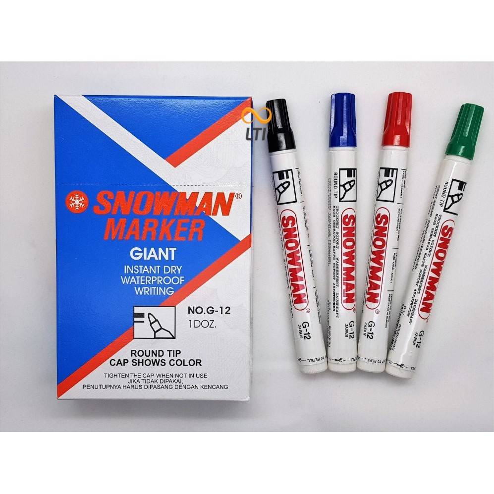 Snowman Green Ink Permanent Marker – Bullet Tip, Oil-Based, G-T-04