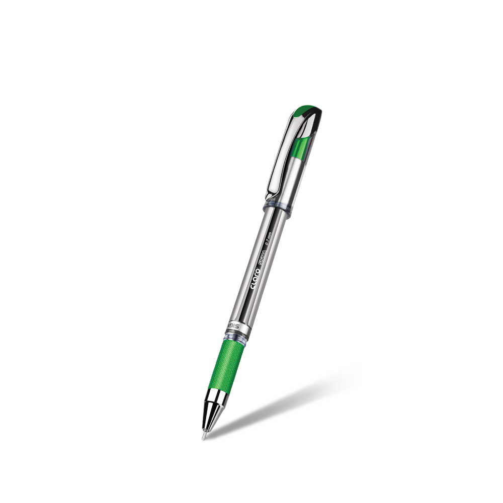 Claro Sigma 0.7mm Needle Point Ball Pen – Vibrant Green Ink