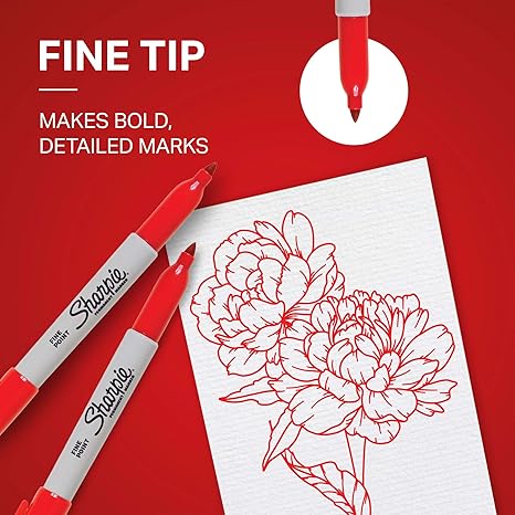 Sharpie 30002 Fine Point Permanent Marker – Red
