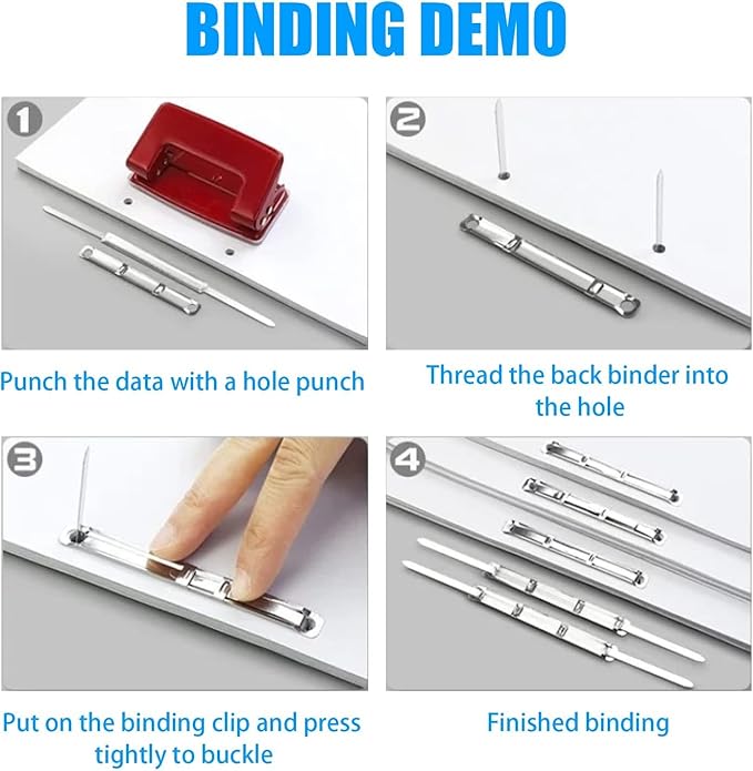 Metal File Fasteners (8cm Spacing / 50mm Prong) – High Capacity Sets