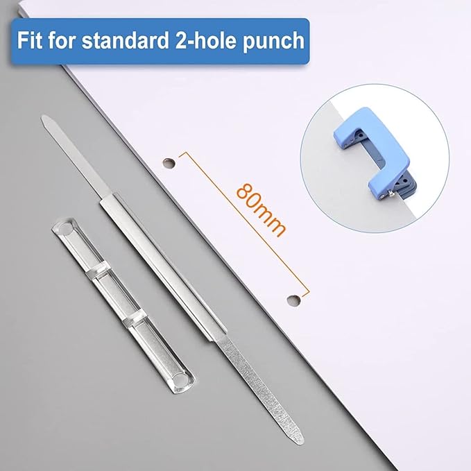Metal File Fasteners (8cm Spacing / 50mm Prong) – High Capacity Sets