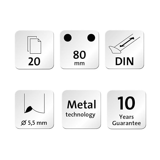 Novus B220 Desktop Paper Punch – 20 Sheet Capacity