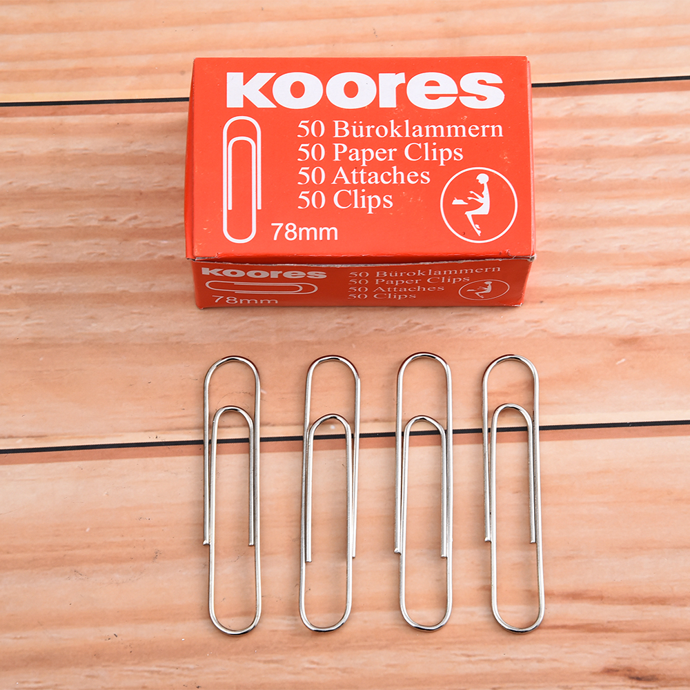 Koores 78mm Giant Paper Clips (Box of 50)