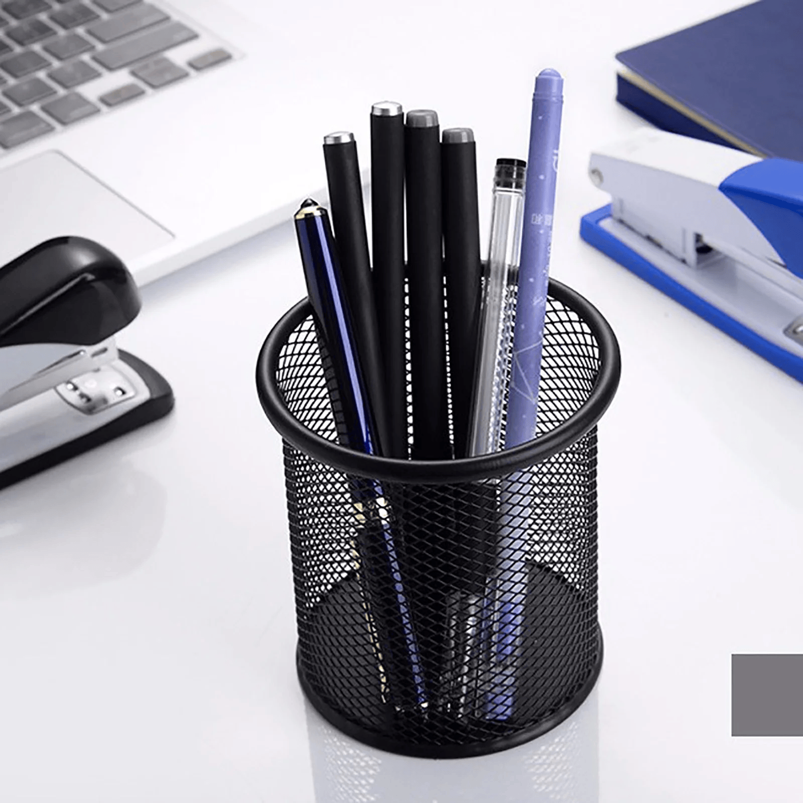 Meitianfacai Metal Wire Mesh Pencil Holder Cup – Classic Black