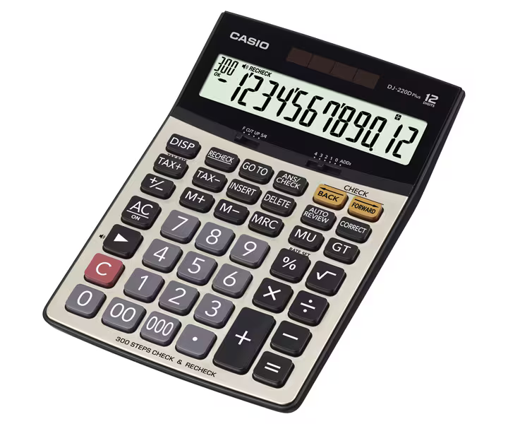 Casio DJ-220D Plus Desktop Calculator (12-Digit)