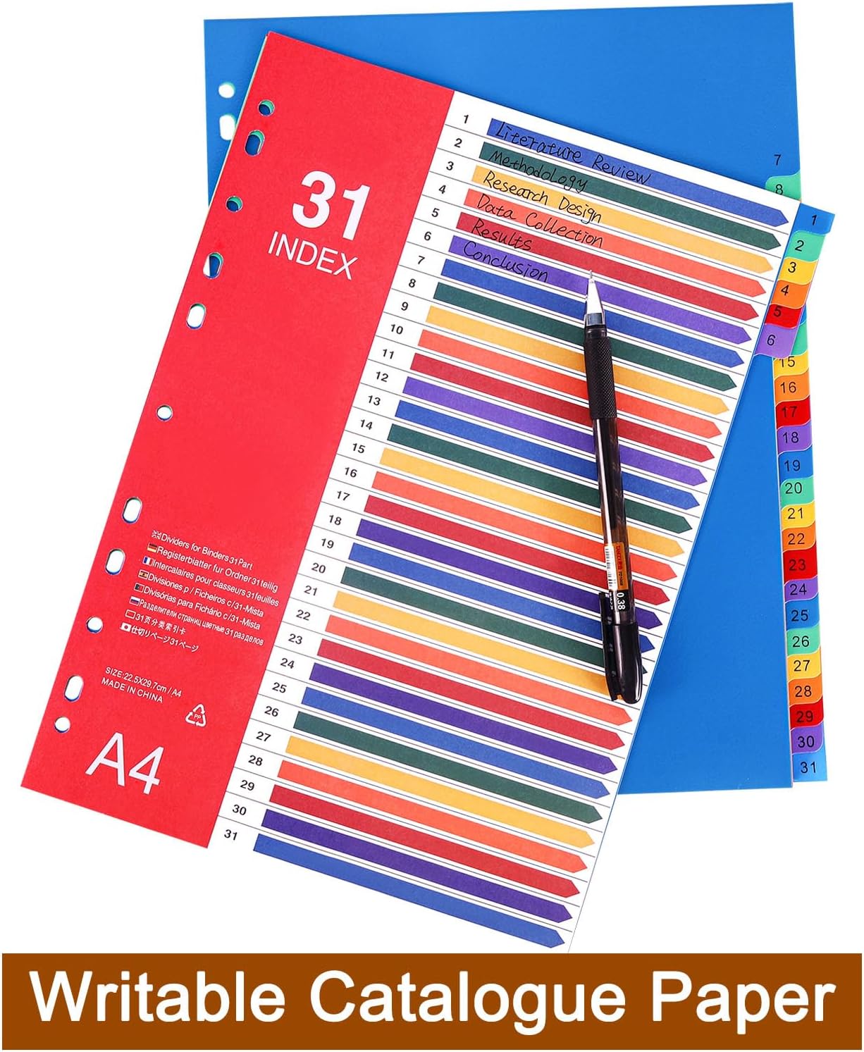 A4 Multi-Index Binder Dividers